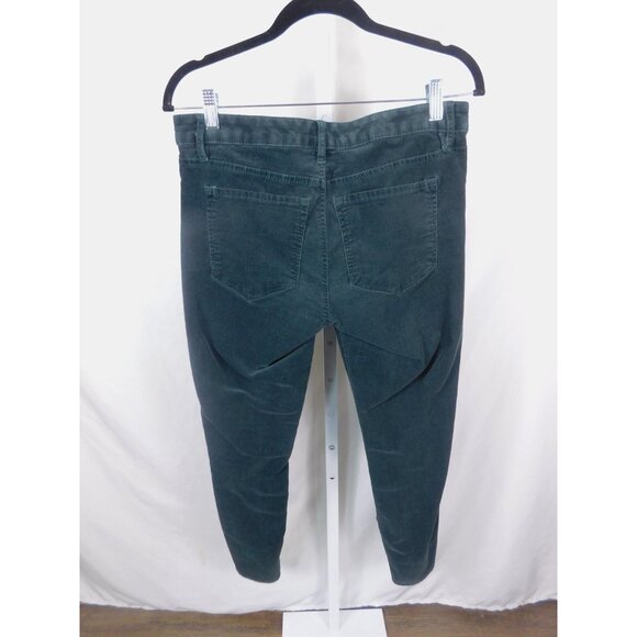 LOFT Curvy Skinny Corduroy Pants Dark Teal Stretch 5-Pocket 4/27 Wicca Vibe - Picture 6 of 12